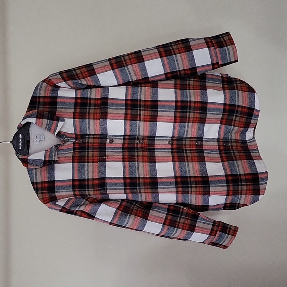 J. Crew Sherpa Lined Oversized Plaid Flannel Shacket - Picture 6 of 16